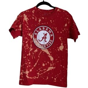 Alabama Tee Size Small Acid Wash Crimson Tide Collage